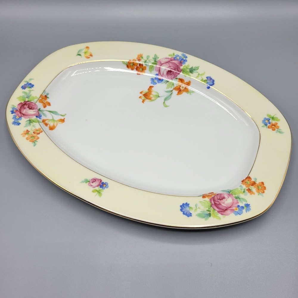 Vtg TK Thuny Lexington Czechoslovakia Serving Platter Rectangular 12" x 8.5"